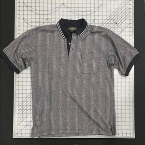 Vintage checkered striped polo - 90s